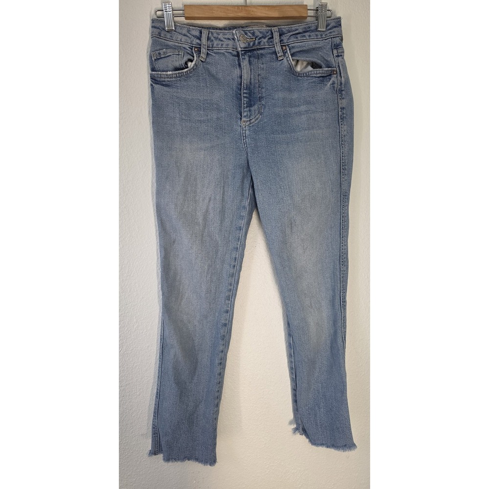 Free People Jeans Women's Size 27 Light Blue Straight Skinny Denim Pants